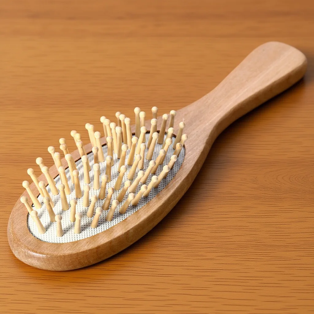 

Wooden Hair Vent Brush Natural Wood Scalp Massager Hair Care Exfoliating Dandruff Removal Antistatic Comb Boost Shine Relax