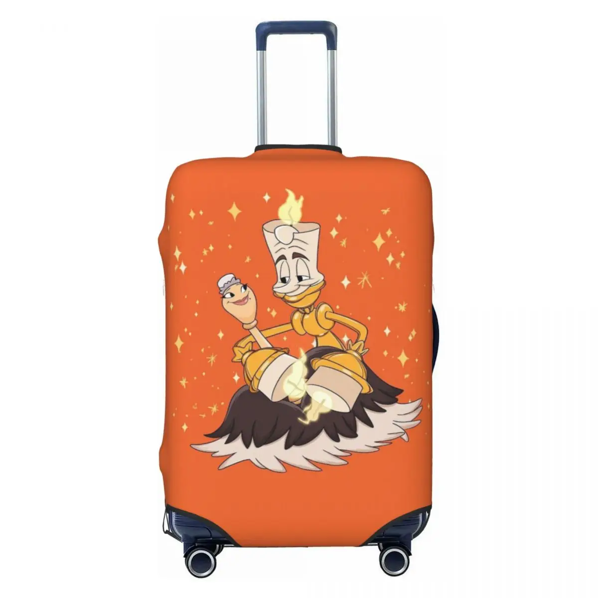 

Custom Beauty Anime And The Beast Suitcase Cover Dust Proof Luggage Protective Covers for 18-32 inch