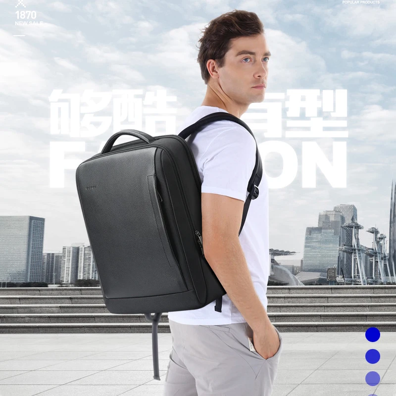 BOPAI Men Business Backpack 15.6 Inch Office Work Male Backpack USB-charging Slim Laptop Bag Waterproof Travel Shoulders Bag