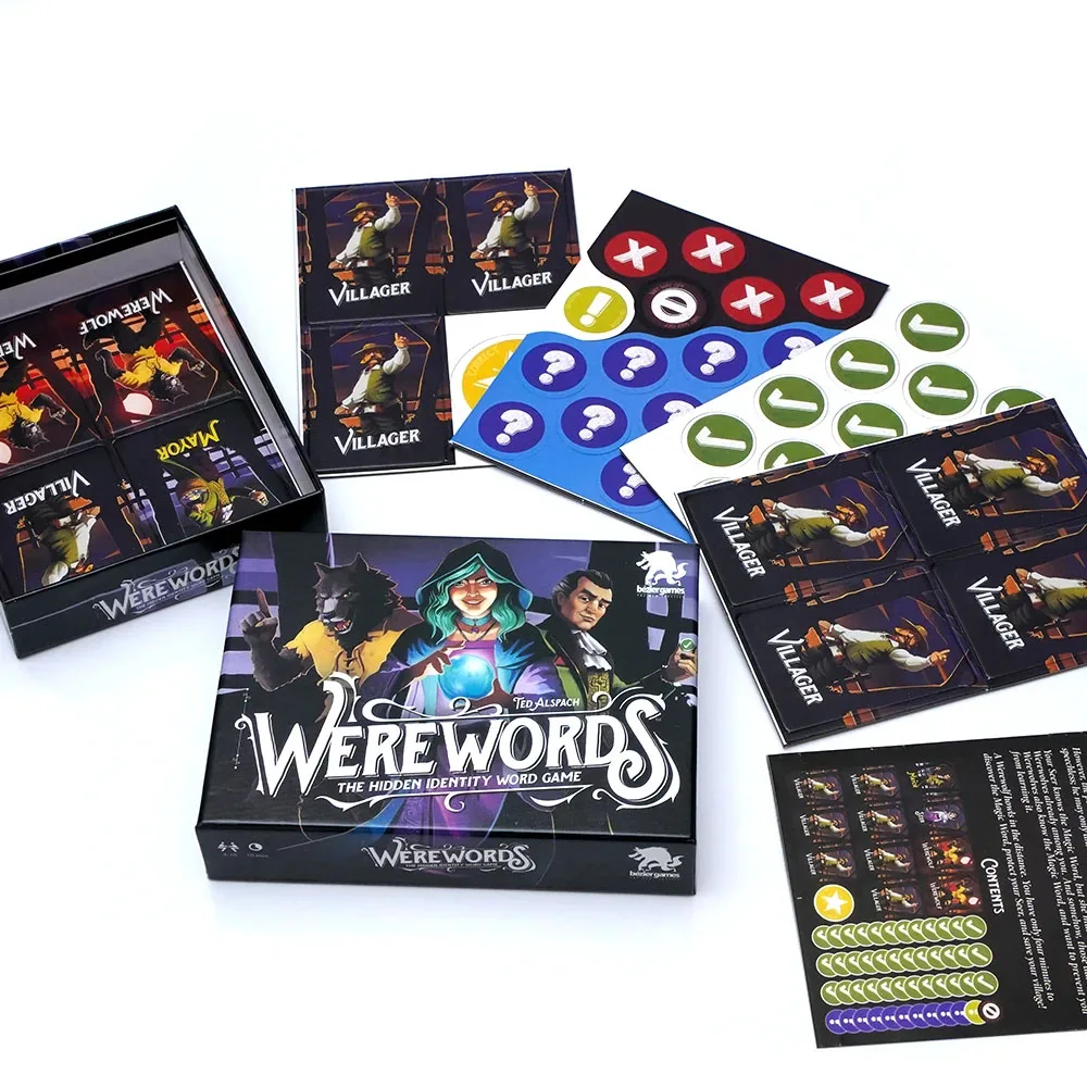 لعبة لوحة Werewords ممتعة للعائلات، خصم اجتماعي رائع للعائلات، لعبة حفلات للعبة الكلمات