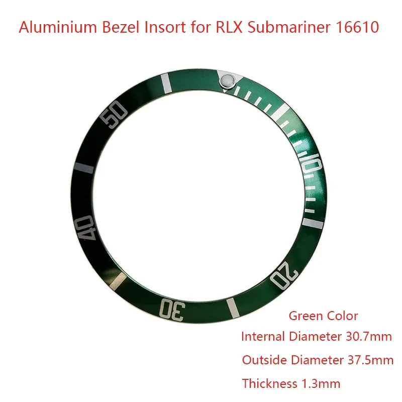 Aluminium Bezel Insert for RLX Submariner 16610, Watch Parts