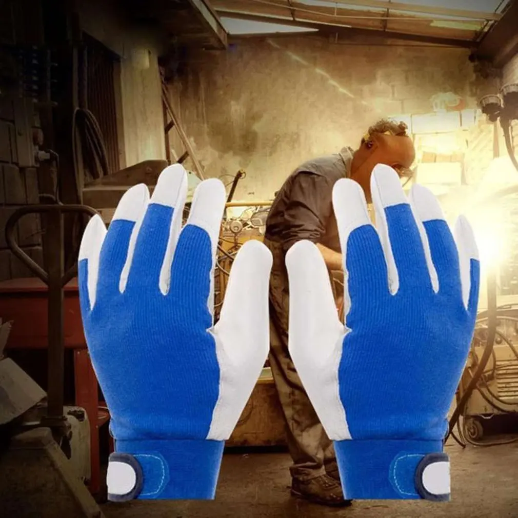 Welding Gloves Safety Protection Gloves Anti-static Heat Shield Gloves Soft Pigskin Elastic Knitted Work Gloves Dropshipping
