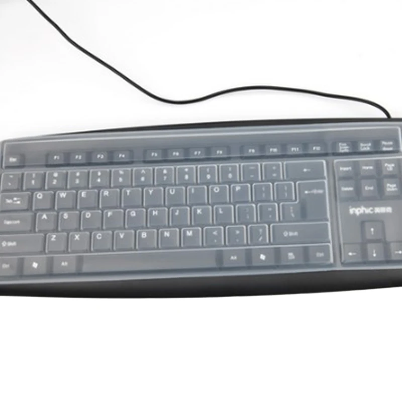 NEW SALE Universal Dustproof Silicone Desktop Computer Keyboard Cover Skin Protector Film Cover Keyboard Film