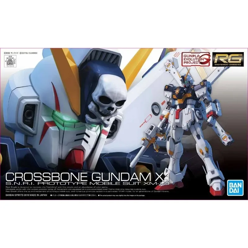 

Bandai оригинальный GUNDAM RG 1/144 аниме периферийная модель CROSSBONE E X1 экшн-модель игрушки сборка игрушки подарок для мальчика украшения