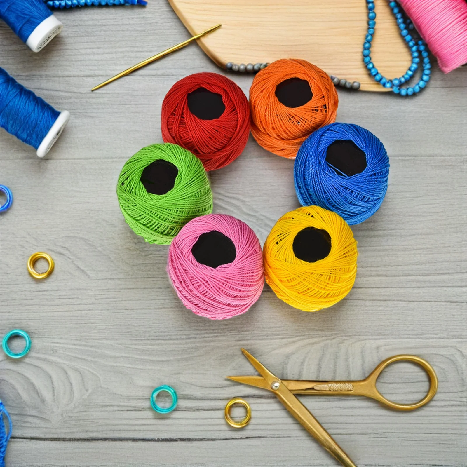 

16 Colors Polyester Embroidery Thread Set for Cross Stitch Sewing Crafts DIY Needlework Projects Multicolor Spools Portable