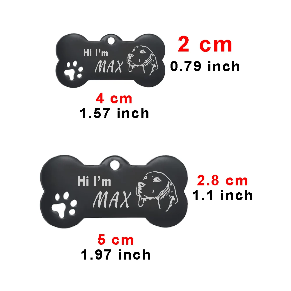 Pet ID Tag Personalized Free Engraved Keychain for Ctue Dog Cat Name Tag Pendant Keyring Bone Paw Bone Pet Accessories