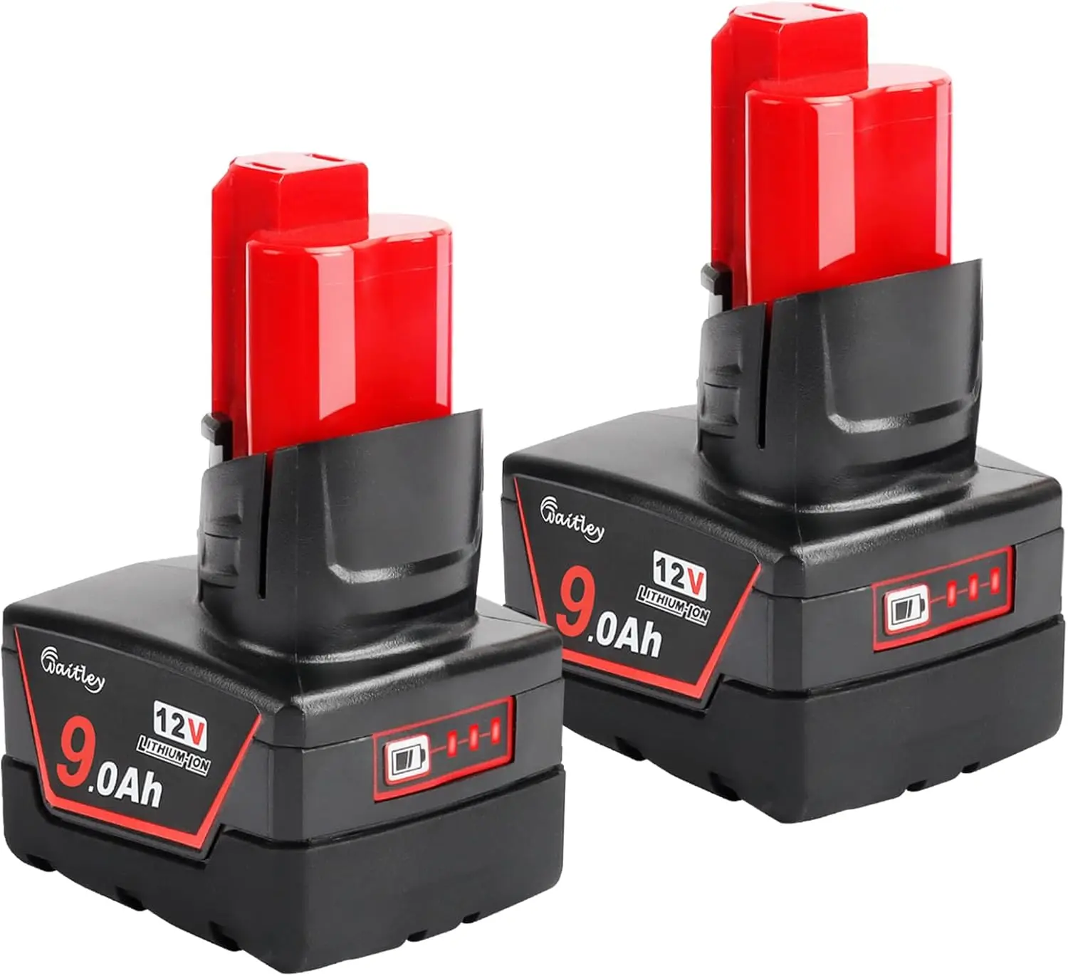 

2 Pack 12V 9Ah Replacement Battery Compatible with Milwaukee Power Tools, Long-Lasting Performance