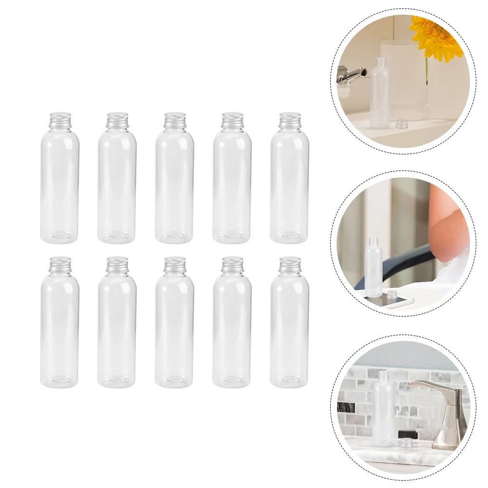 10 個の空のプラスチックボトル詰め替え可能な旅行用液体容器シャンプーローションサンプルポータブルホルダー用