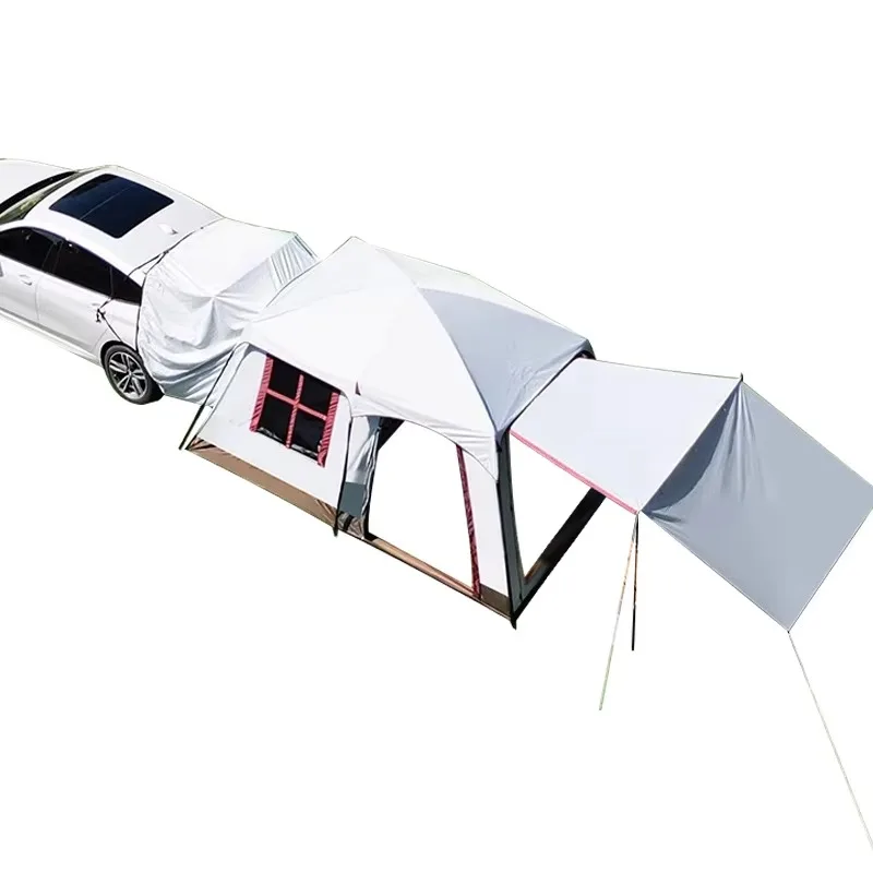 

Car Tail Tent SUV Off-Road Outdoor Camping Gear Full Set Rainproof Two Rooms Expandable Tunnel Double Layer Four Oxford Four