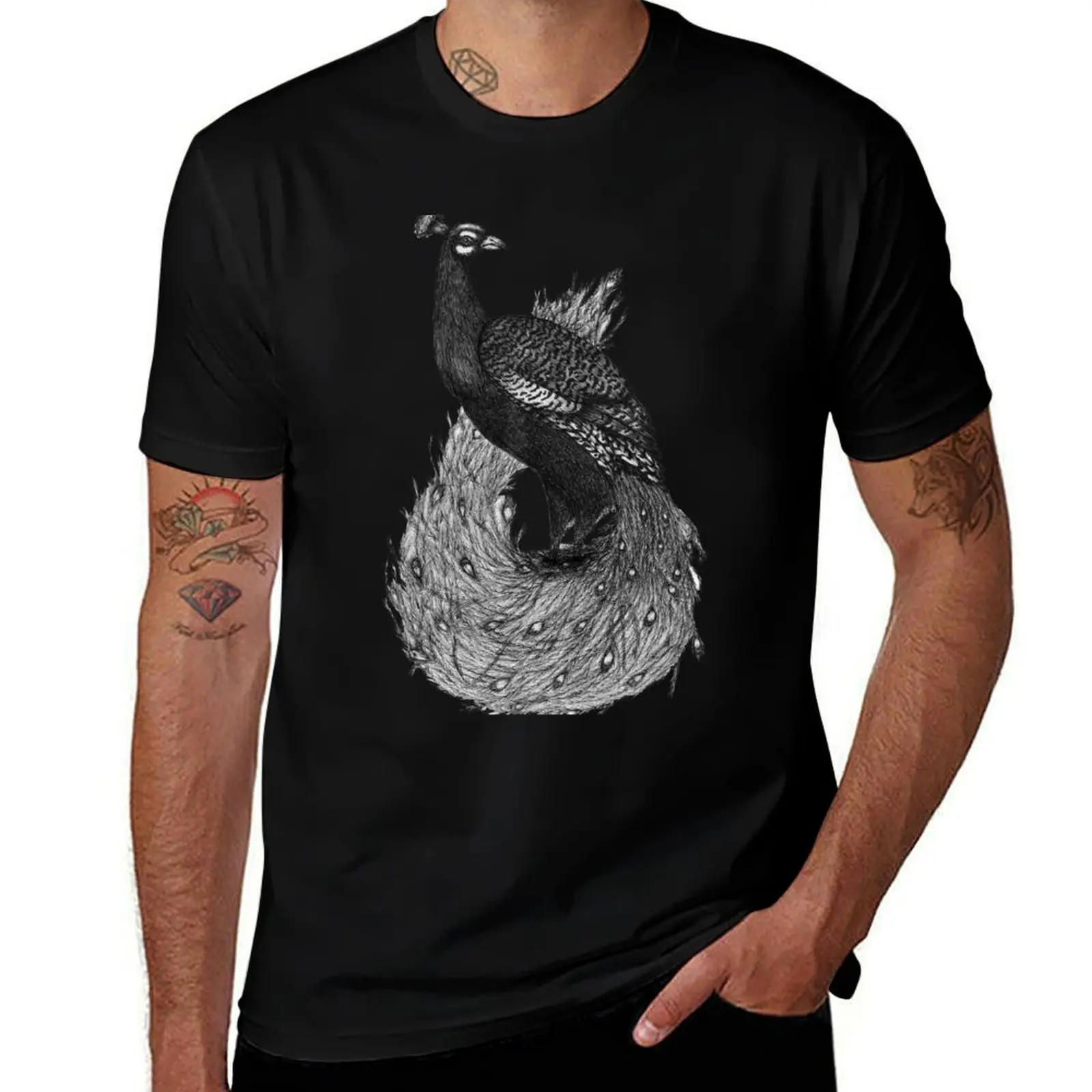 Long Tailed Peacock T-Shirt Halloween Theme T-Shirt