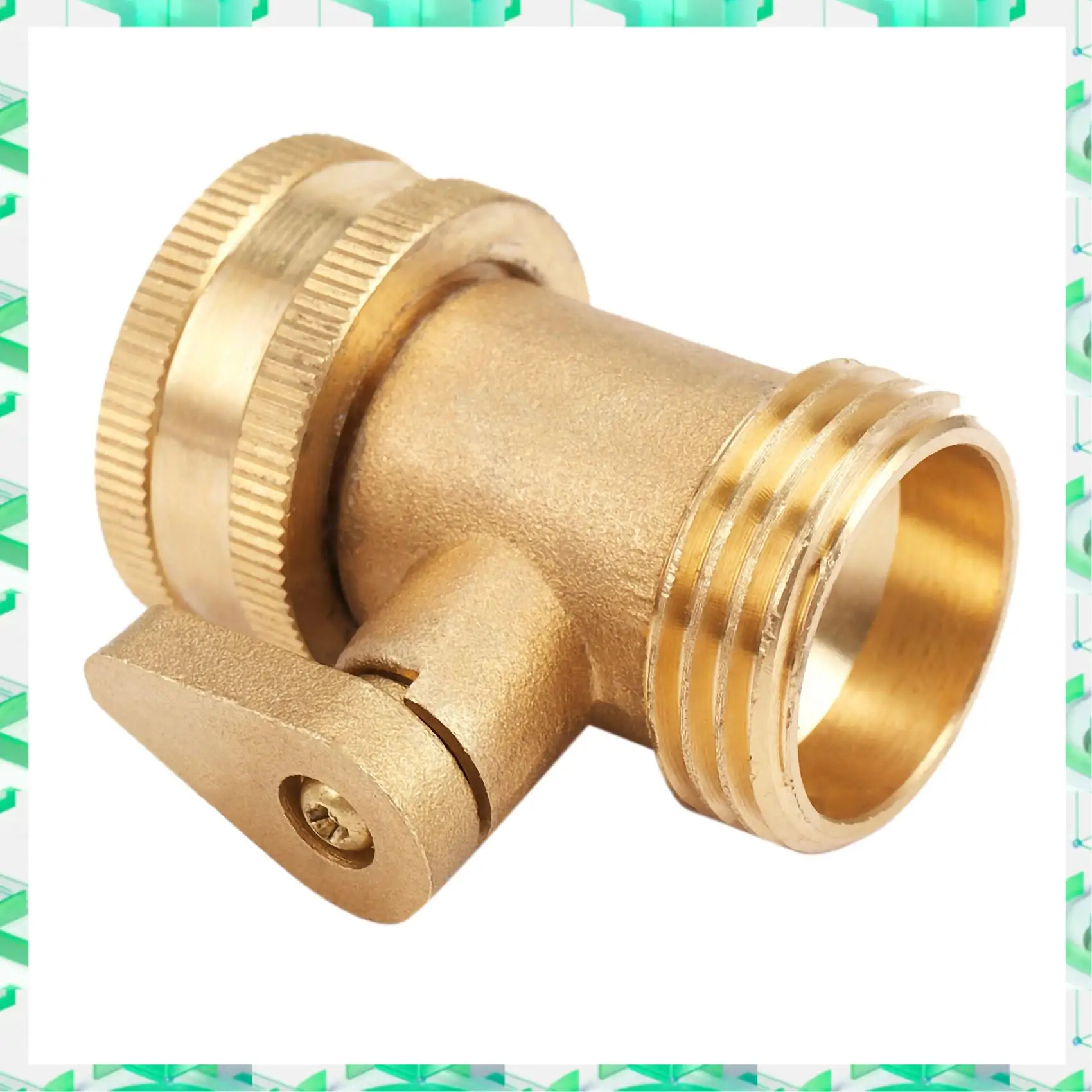 

FIZP 3/4 Inch Garden Hose Water Pipe Connector Brass Valve Faucet Taps Splitter With Shut Off Switch