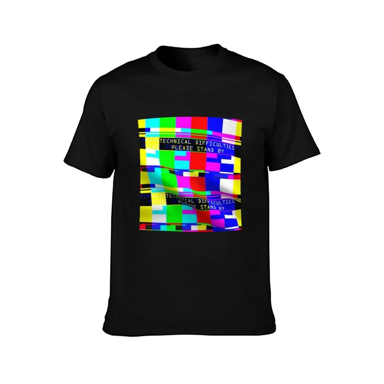 SMPTE Standard Definition Television Color Bars Slim Fit . Technical difficulties please stand by . Tv colours bars T-Shirt