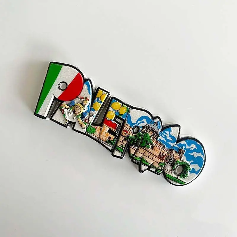 

Palermo, Italy Refrigerator Magnet Personalized Decoration Creative City Travel Souvenir 3D Unique Gift