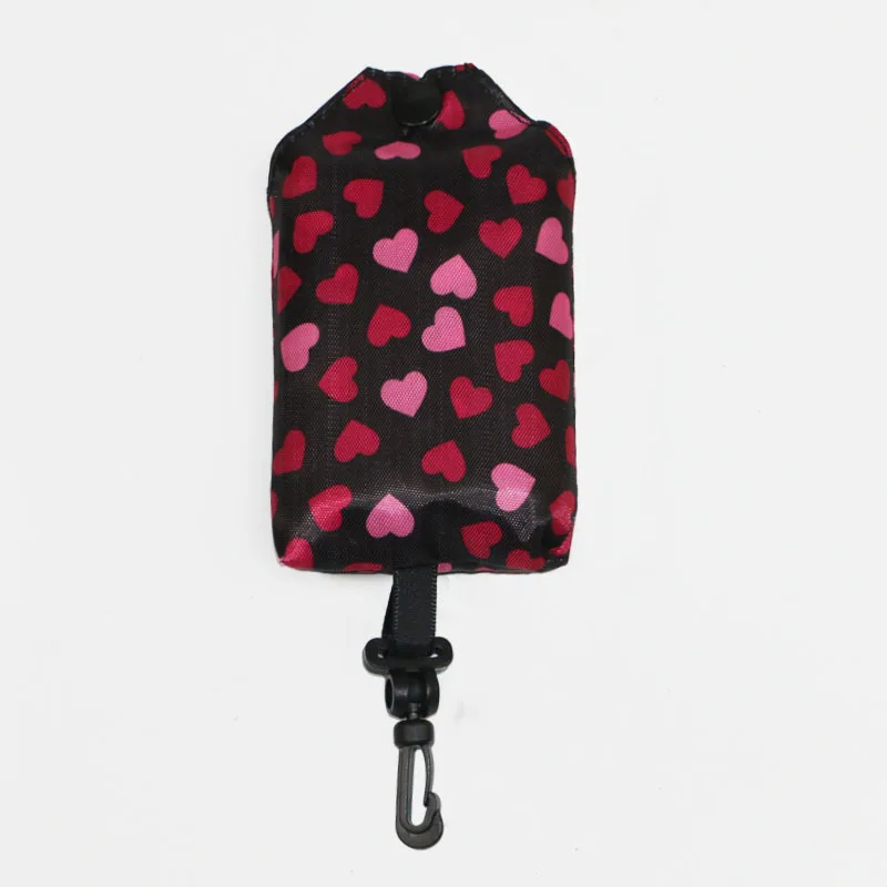 

Reusable Bags Heart Printing Shopping Bag Eco-Friendly Foldable Shopper Bag