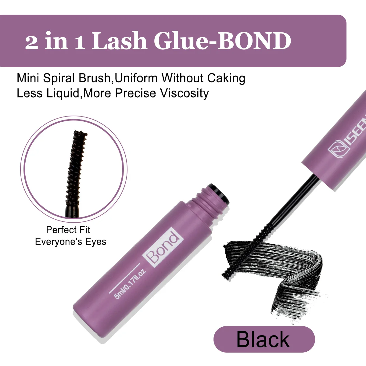 DIY Einzel-Wimpernverlängerungs-Set Dicke Volumen-Wimpernbüschel Dramatische Wimpern mit Kleber und Pinzette Halloween-Geschenk Party – Detail 4