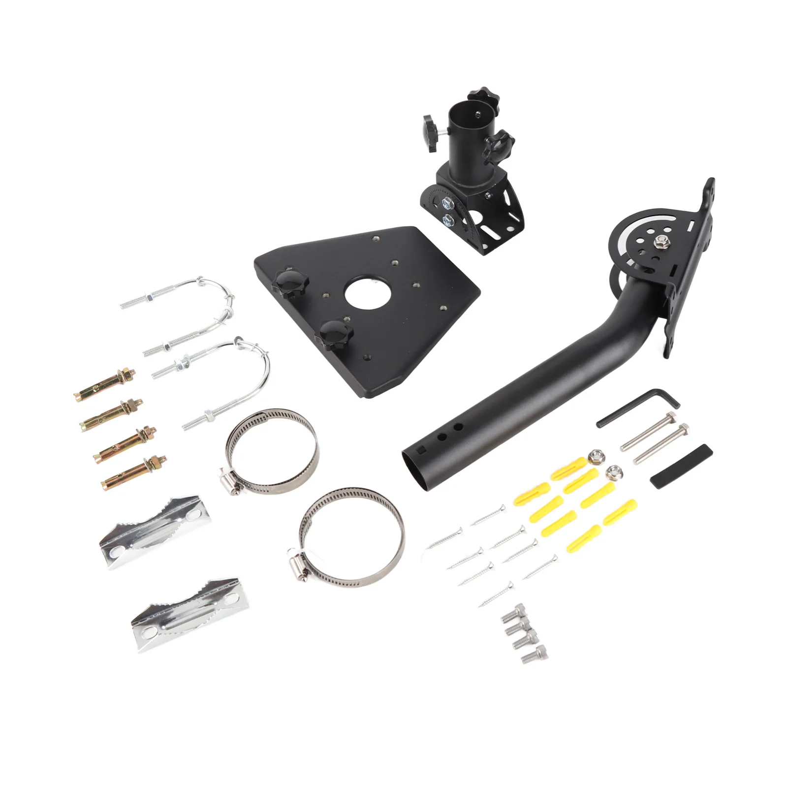 for Gen 3 Dish Adapter 360 Degree Rotatable Sturdy Steel Pole Mount Adapter Kit for Roof Wall for V3 Pole Mount Adapter Kit