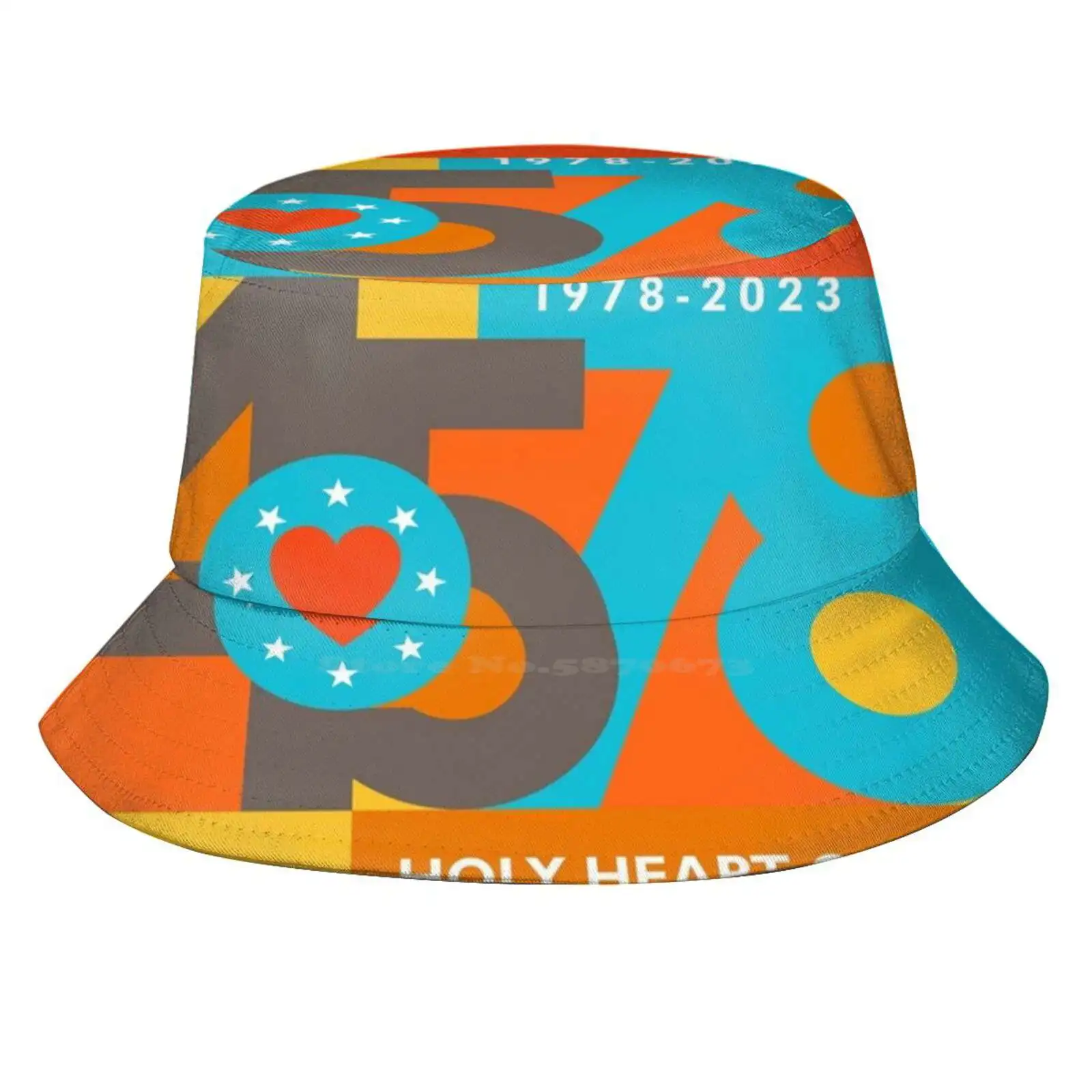 Hhm 45Th 2023 Sun Cap Fisherman Hat Bucket Hats Holy Heart Of Mary 1978 Hhm 45Th Hhm 2023 Holy Heart Of Mary Regional High