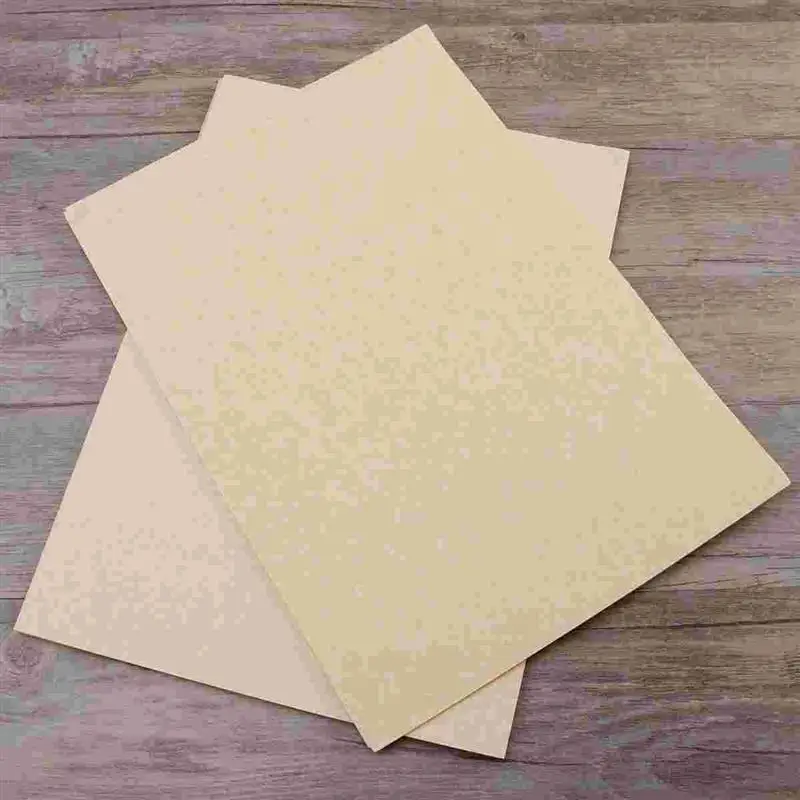 50Pcs A4 Paper Sheets Parchment Retro Paper For Certificate And Diploma Light Brown Writing And Printing DIY Letter Papers