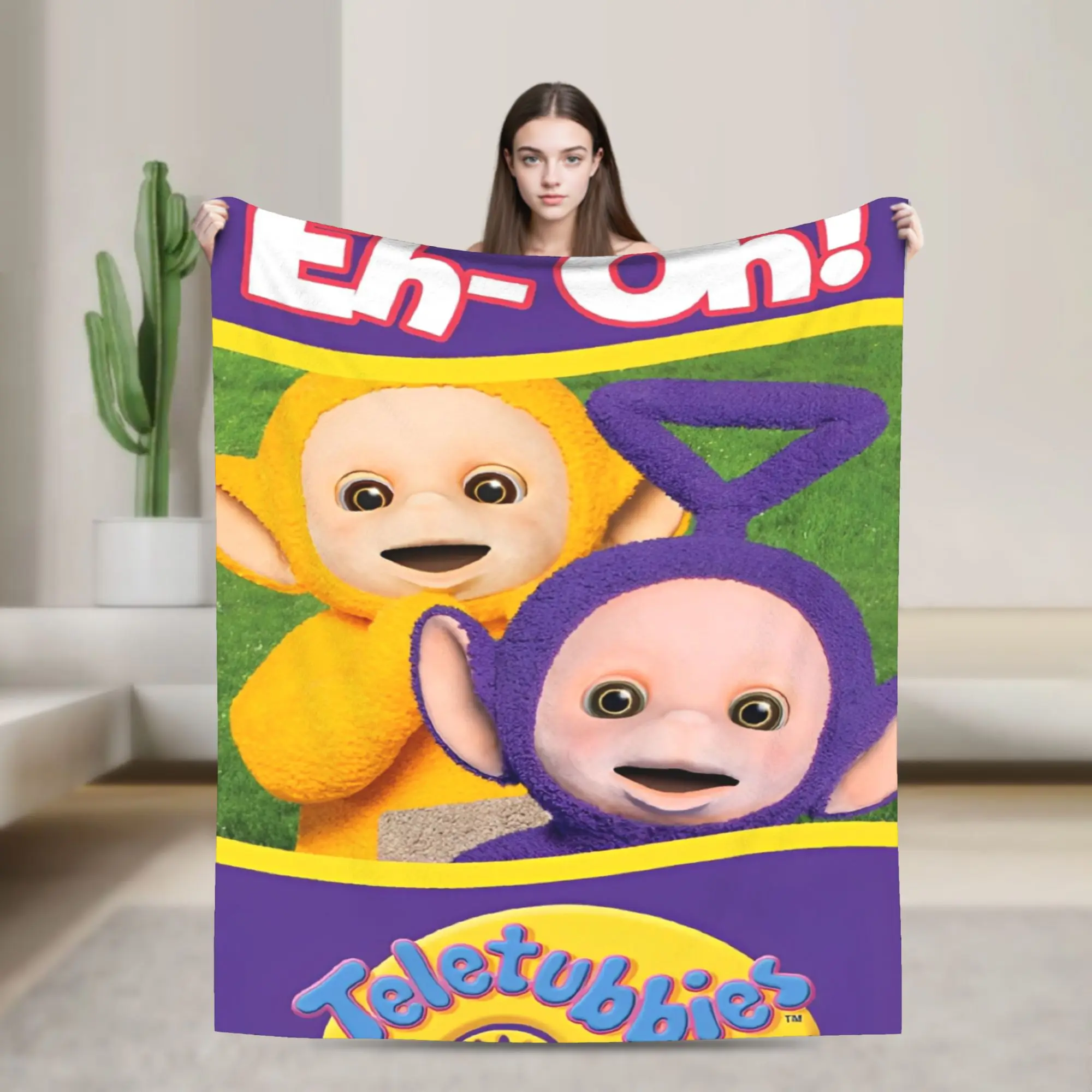 T-Teletubby الكرتون رمي بطانية للأريكة لينة مريحة بطانية قطيفة 50x60 بوصة متعددة الحجم المفارش لجميع المواسم #1