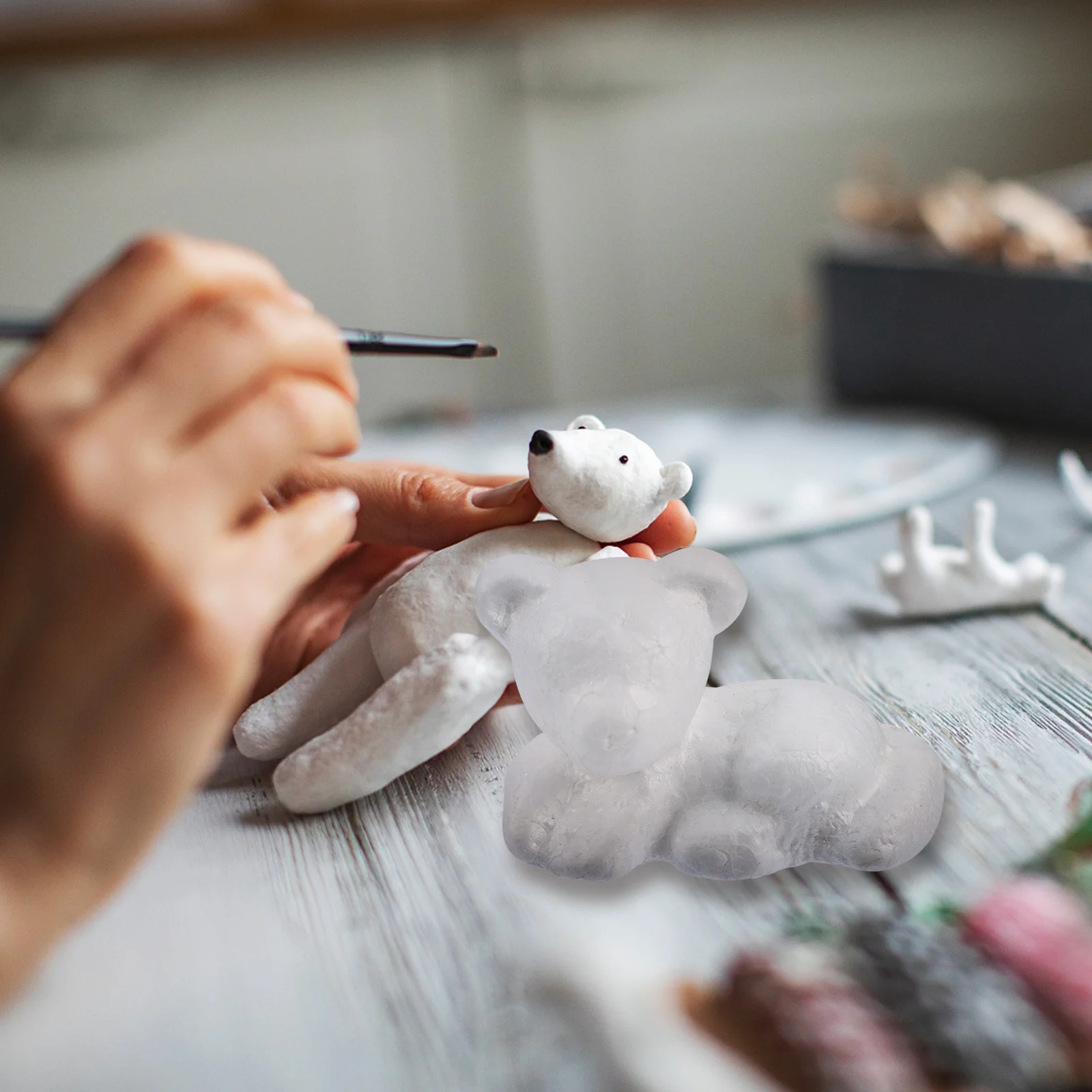 JUMPLAWN 40pcs Animal Painting Toys for Kids Creative Craft Supplies Tiger Figures Art Set for Boys Girls Party Activity Ages