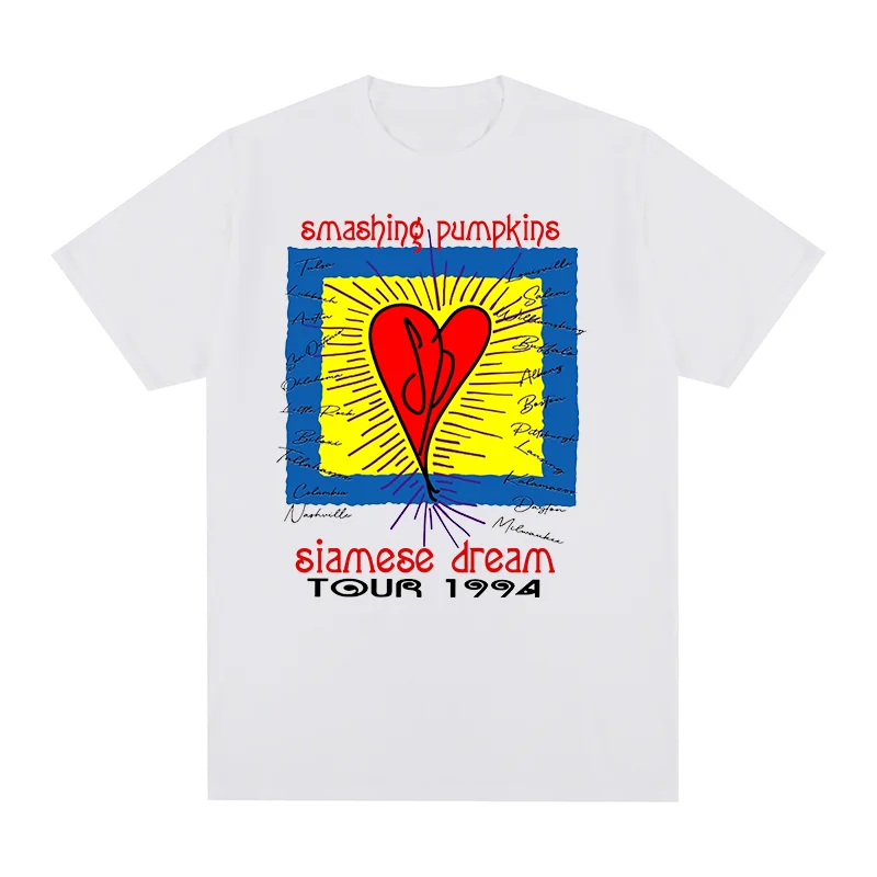 Camiseta Vintage The Smashing Pumpkins Band Siamese Dream Tour 1994, camiseta gráfica de algodón para hombres, nueva camiseta, camisetas para mujeres