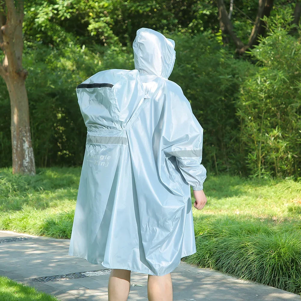 3 In 1 Outdoor Military Raincoat Hooded Sleeve Waterproof Rain Poncho Motorcycle Rain Cover Camping Hiking Travel Rainwear Tent