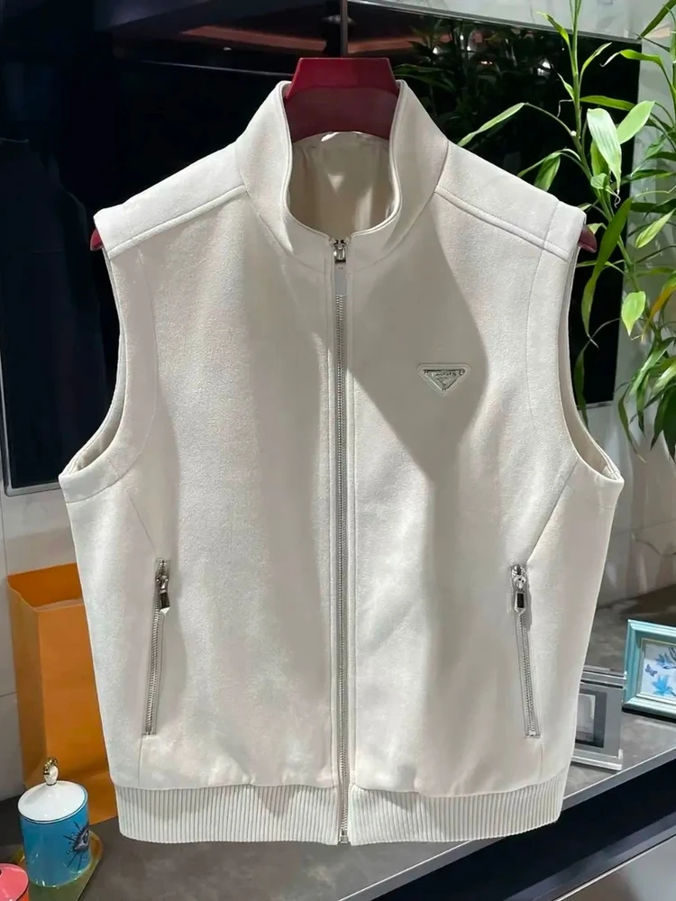 

Высококачественный мужской жилет с воротником-стойкой, модный, осенне-зимний, Новое поступление, Haome Sle, украшение на молнии, Busin C...