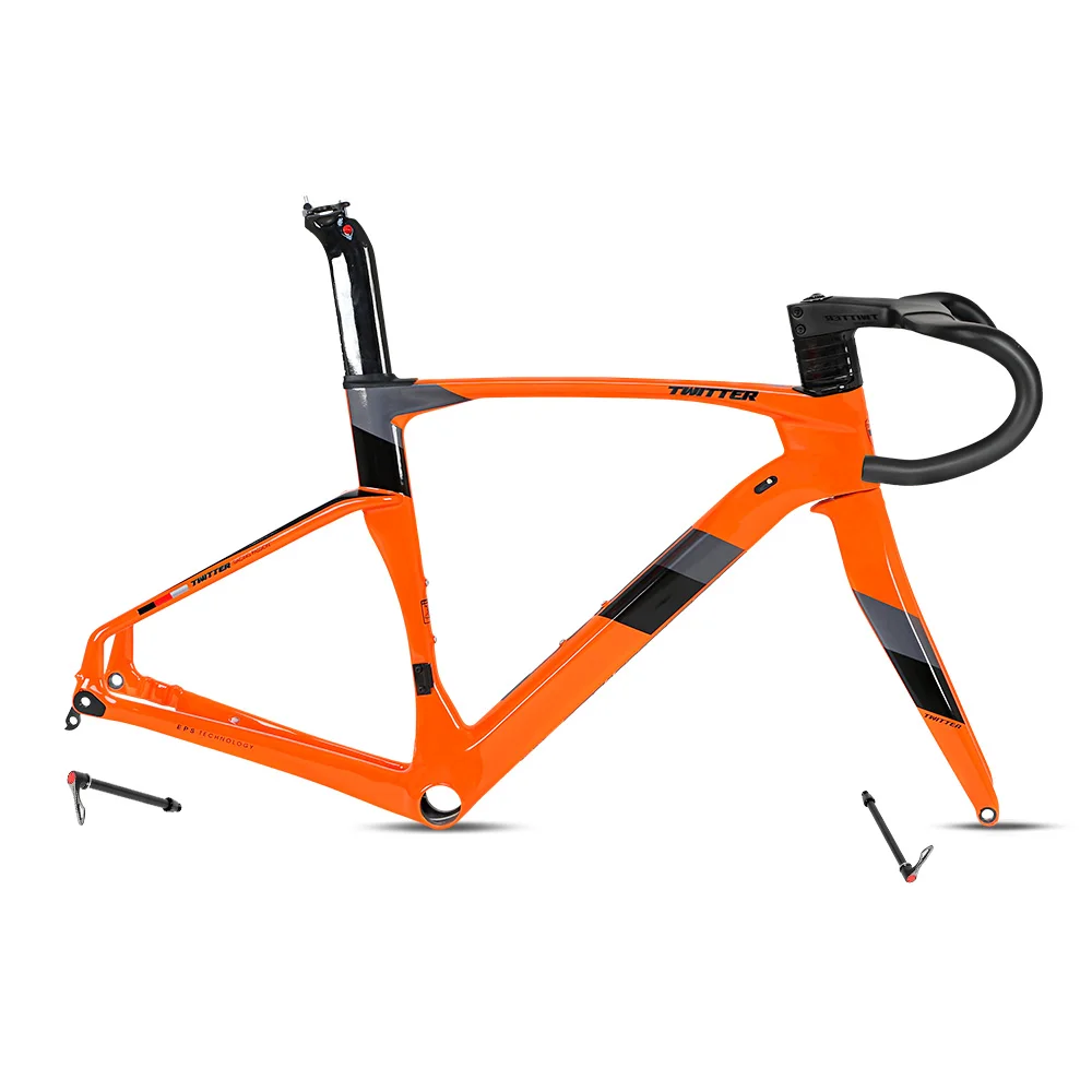 

TWITTER-Carbon Road Bike Frame, Disc Brake, 700C, 12x142mm, Bicycle Framesets with All Cables in Bike Frame