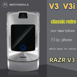 Best Selling Motorola RAZR V3 Original Unlocked Flip Bluetooth Phone Dual Display Advanced Fast Call GSM 850/900/1800/1900