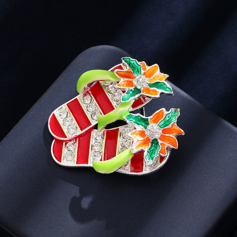 Accesorios de moda estilo navideño chanclas creativas aleación broche ecológico