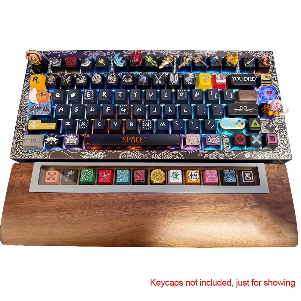 Customized Wrist Stand Solid Wood Wrist Rest Keyboard Hand Rest Mechanical Keyboard 61 63 64 87 96 104 108 Wooden Palm Pad