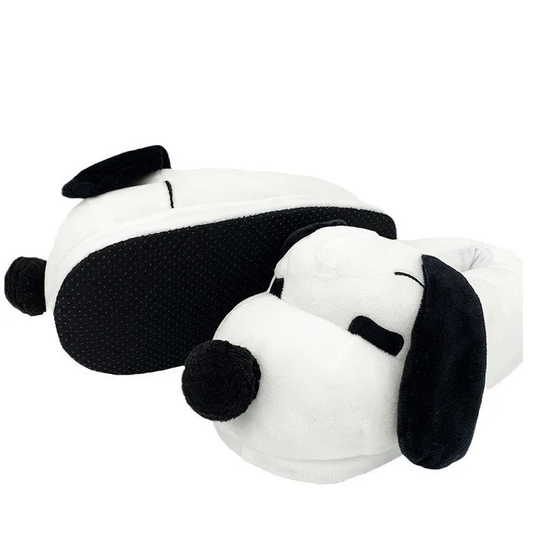 かわいい漫画スヌーピーぬいぐるみ綿スリッパ柔らかい底の快適なスリッパ秋と冬の家の装飾友人のホリデーギフト