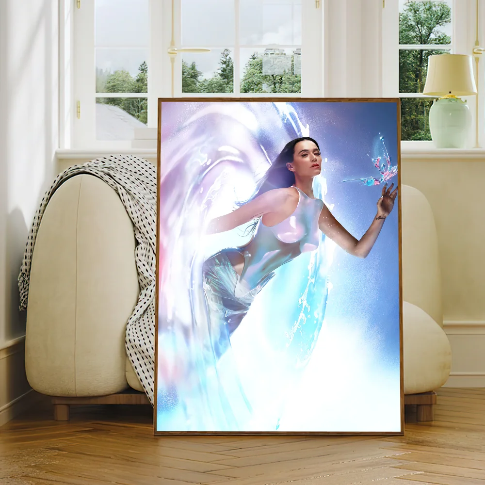 المغني K-Katy P-Perry 1432 ألبوم ساخن المشارك يطبع الجدار ملصق الديكور اللوحة ذاتية اللصق غرفة نوم المعيشة مكتب HomeRoom #5