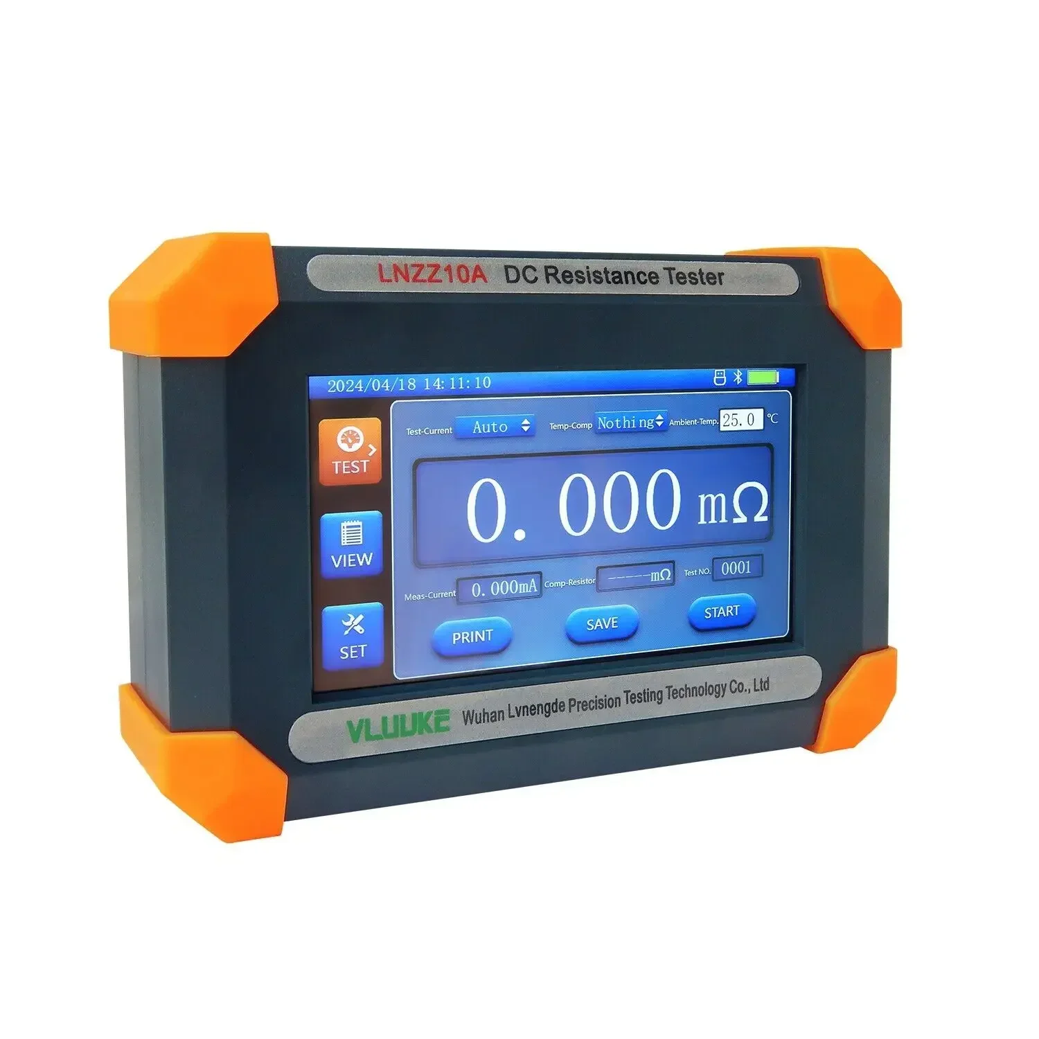 VLUUKE Handheld Transformer DC Winding Resistance Tester DC Resistance Meter Automatic Testing Kit Impedance Tester