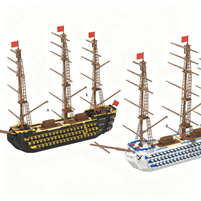 4415pcs MOC Pirates Ship The Line 1st Rate Model Building Blocks Christmas Gifts Toys DIY Art Creative Craft Assemble 3D Brick