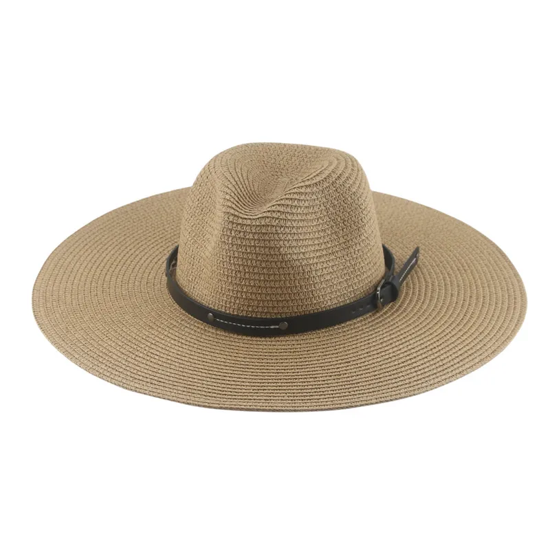 Hat Beach Hats for Women Bucket Hat Wide Brim 11cm Straw Hat Summer Khaki White Outdoor Panama Women Men Caps Gorras Para Mujer