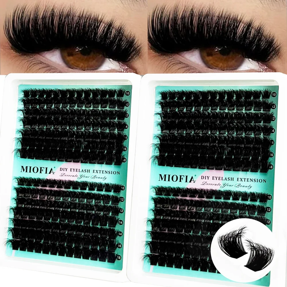 150D/100D/80D/50D Mink Eyelashes 1 Box/14 Rows Natural DIY Eyelash Extension 3D Russia Individual Eyelash Cluster Lashes Cilia