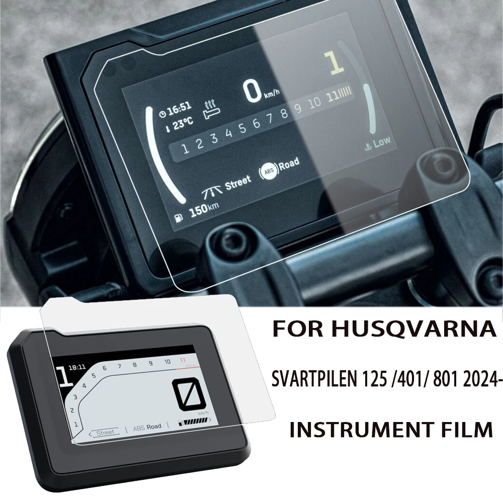 For Husqvarna Vitpilen 401 2024- Vitpilen 125 Motorcycle Accessories Scratch Cluster Screen Dashboard Protection Instrument Film