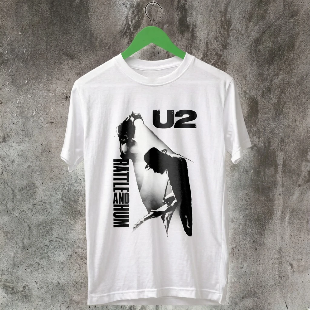 U2 Rattle and Hum T Shirt Black Size  Short Sleeve High Quality Brand T Shirt Casual Printed 100% Cotton Cheap Clothing