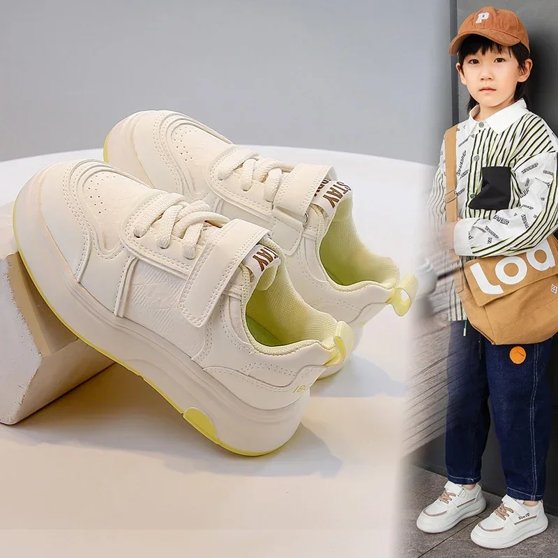 2025 Autumn New Children Casual Running Shoes Hook&Loop Comfortable Kids Sneakers Soft Sole Fashion Sports Shoes for Boys Girls