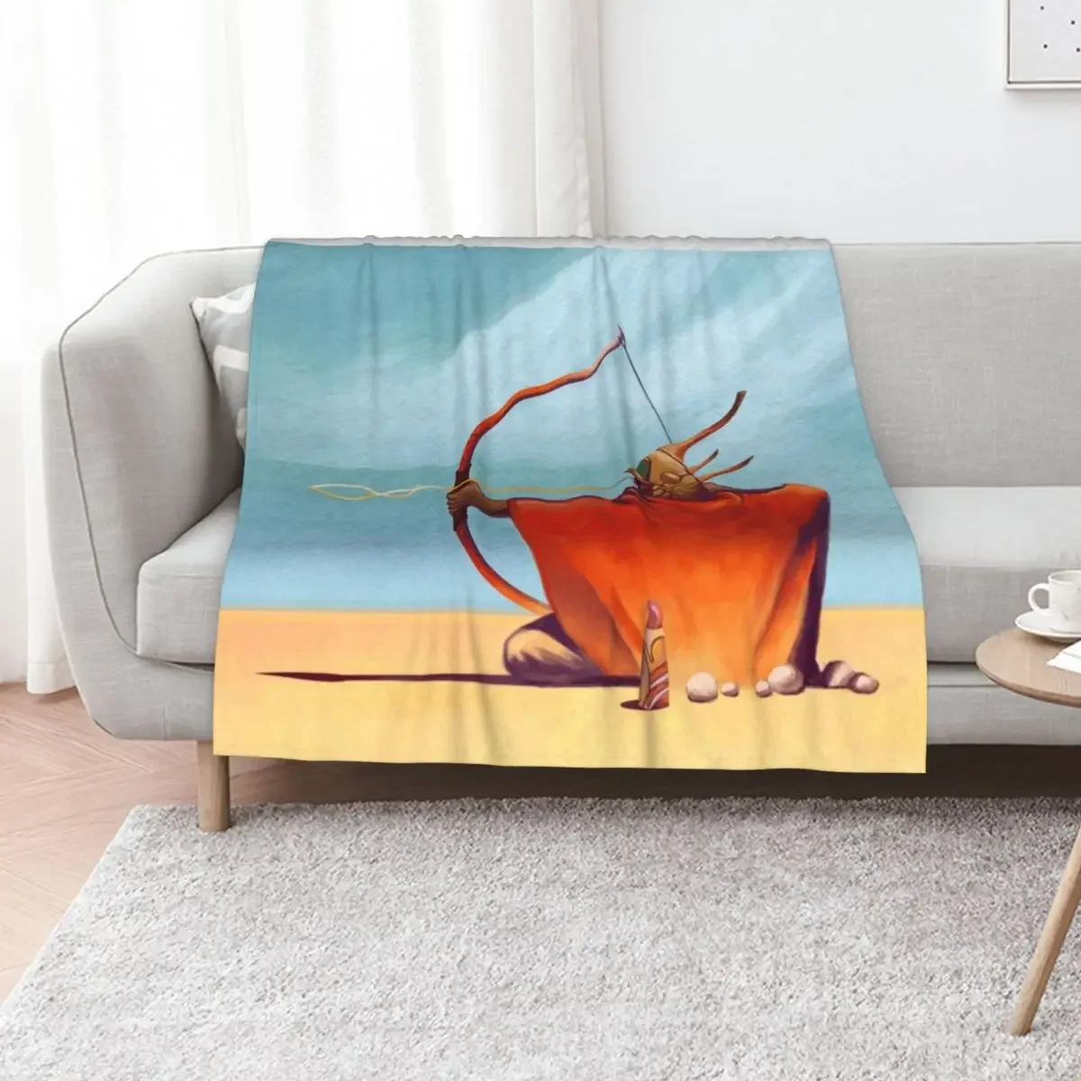 

Moebius Artwork Jean Giraud Moebius Landscape Throw Blanket Multi-Purpose Blankets For Baby Bed Heavy Blankets