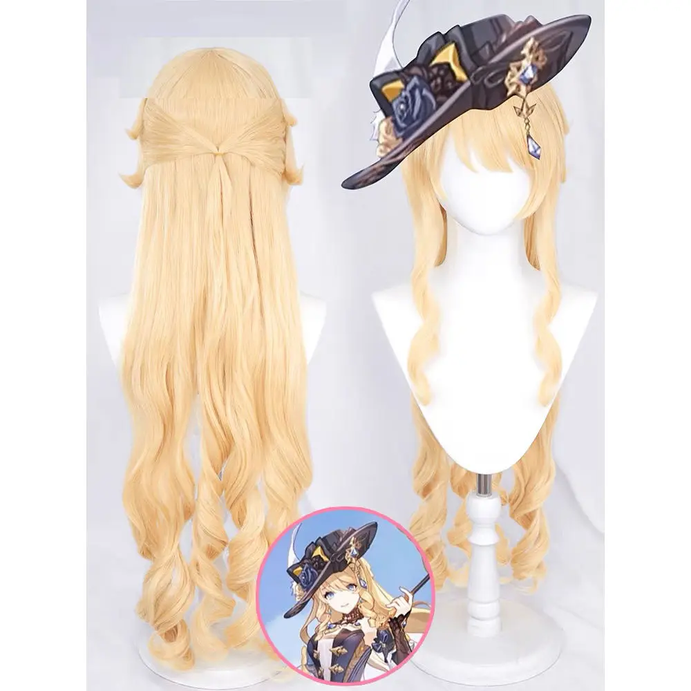 Genshin Impact Fontaine Navia Parrucca Cosplay personalizzata Scarpe Stile nobile Abito Lolita Cappello Uniforme Halloween Donna Abiti da donna