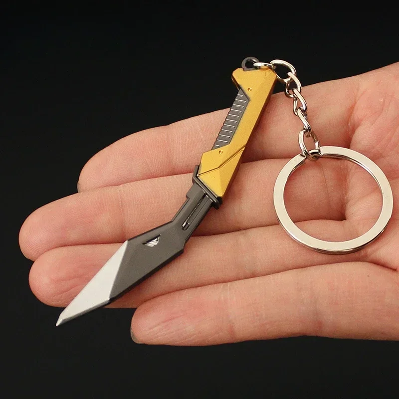 9cm Agents Nepal Weapon Valorant Mini Keychains Composite Knife Weapon Sword Game Peripheral Metal Gifts Toys for Kids