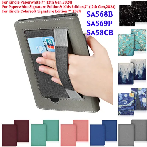 Funda con soporte para Kindle Paperwhite de 7 "", 12. a generación, 2024, Kindle Colorsoft, edición exclusiva, funda protectora magnética para libros electrónicos 2025