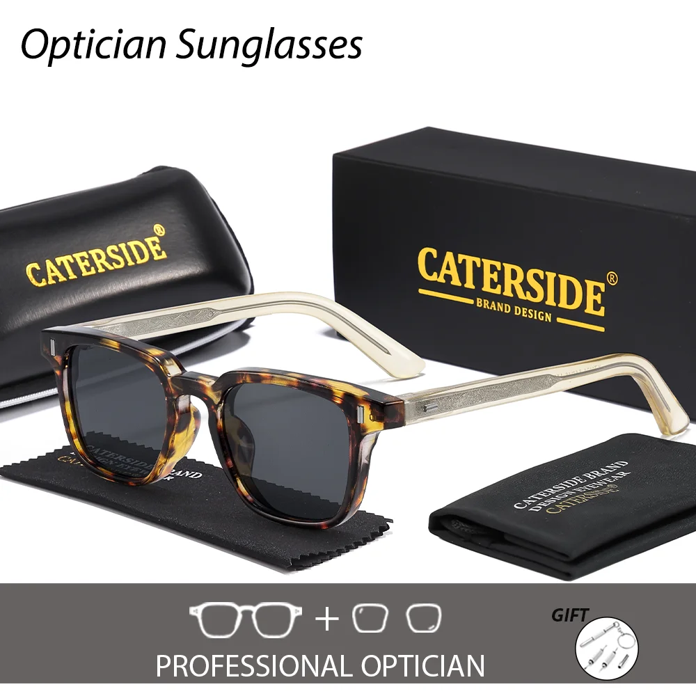 

CATERSIDE унисекс модные оптические солнцезащитные очки с квадратными линзами очки по рецепту фестиваль индивидуальный подарок ретро очки UV400