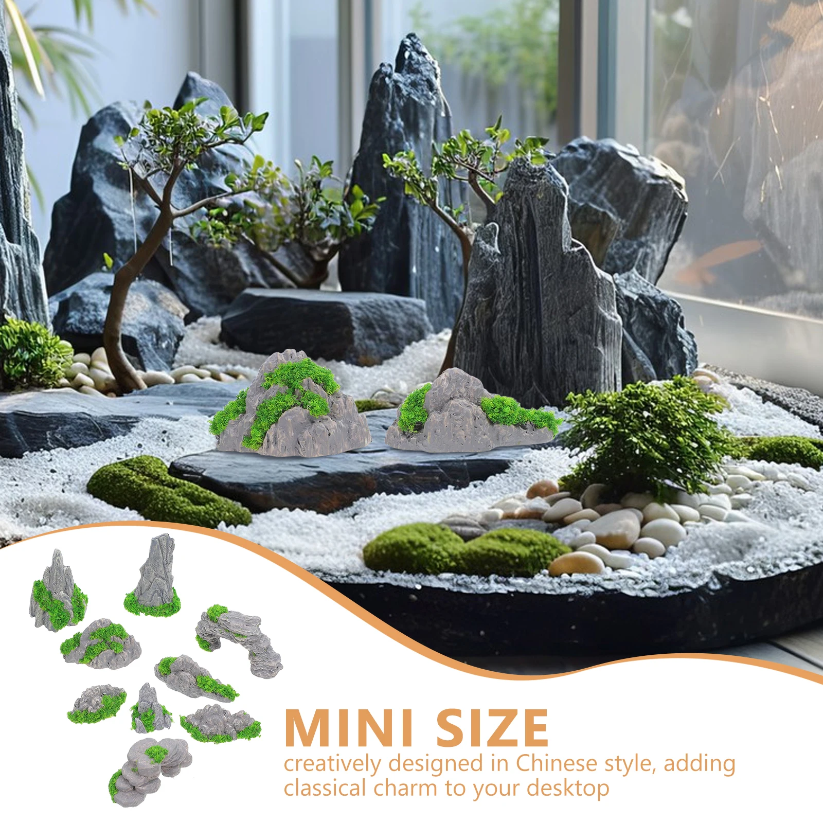 9 szt. Dekoracyjne figurki gór – Aquarium Decoration Rock recenzja i cena