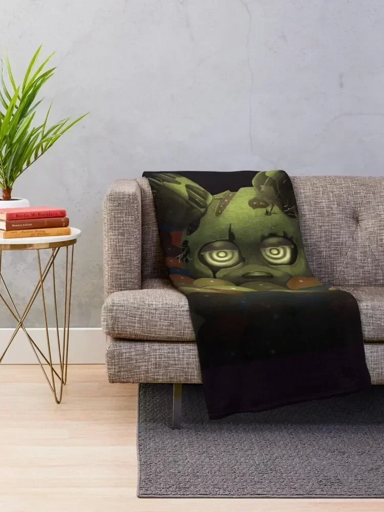 Springtrap in a ball pit Throw Blanket Vintage Winter beds Thermal Beautifuls Blankets