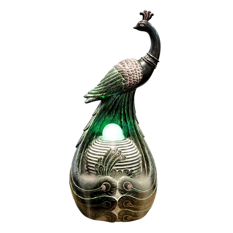 Feng Shui creative living room home décor fish tank ornaments flowing water fountain