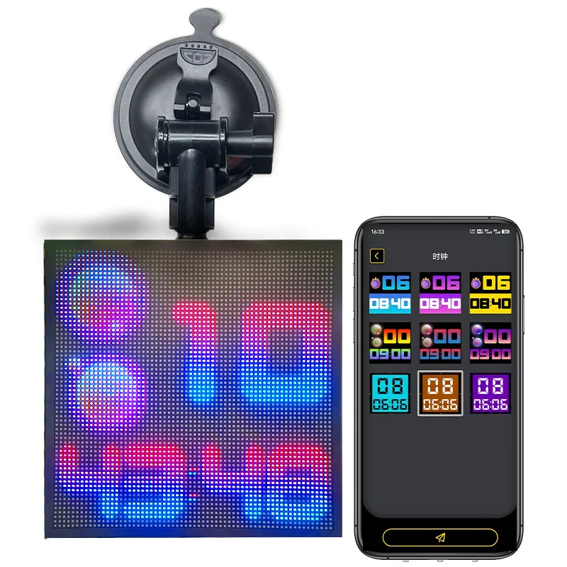 HD 64*64 LED Display On Car Rear Window APP Control Full Color DIY Expression Screen Panel Very Funny Light Show