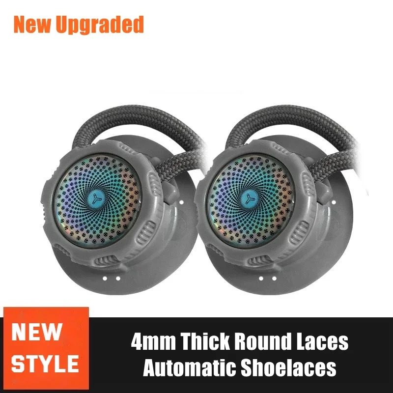 

Новые автоматические шнурки без завязок, поворотная пряжка, эластичные шнурки, кроссовки для взрослых и детей, унисекс, 4 мм, круглые шнурки, аксессуары для обуви